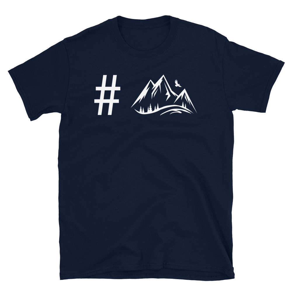 Hashtag - Berg - T-Shirt (Unisex) berge Navy