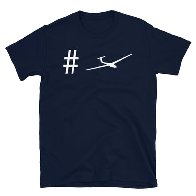 Hashtag - Segelflugzeug - T-Shirt (Unisex) berge Navy