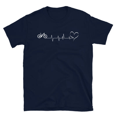 Herz - Herzschlag - Radfahren - T-Shirt (Unisex) fahrrad Navy