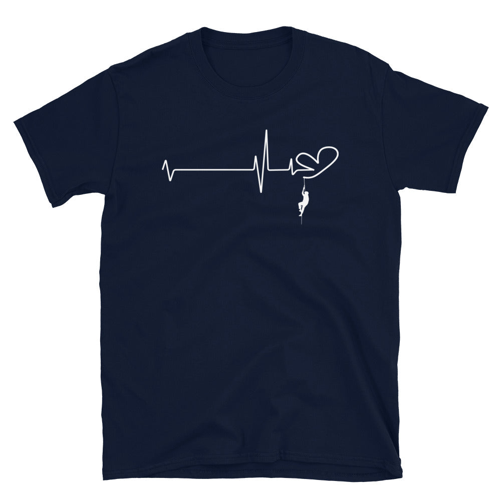 Herz - Herzschlag - Wandern - T-Shirt (Unisex) wandern Navy