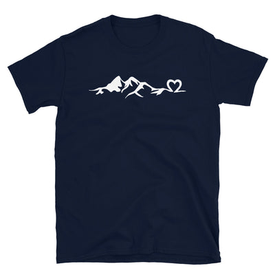 Herz - Berg - T-Shirt (Unisex) berge Navy