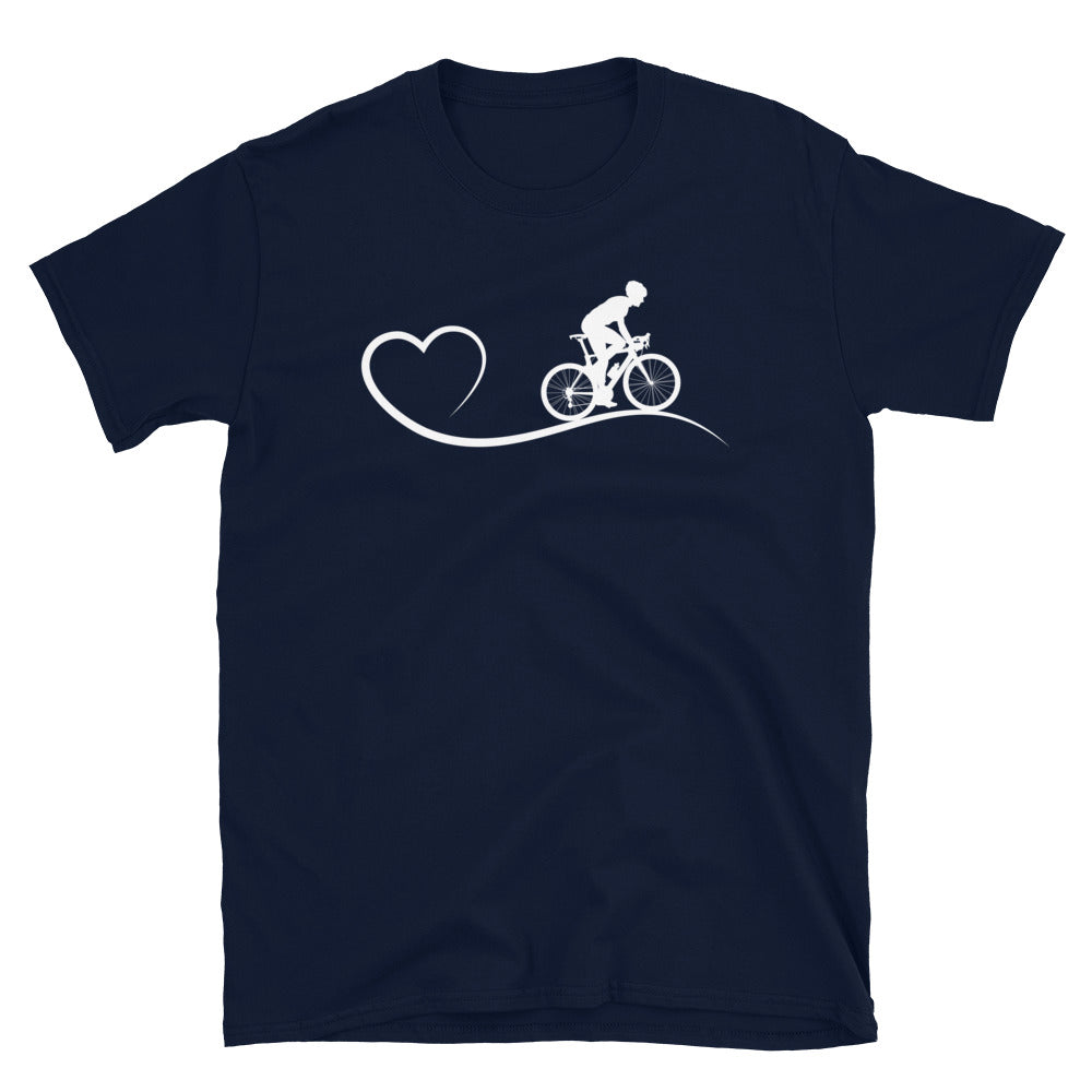 Herz 1 Und Radfahren - T-Shirt (Unisex) fahrrad Navy