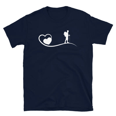Herz 1 Und Wandern - T-Shirt (Unisex) wandern Navy
