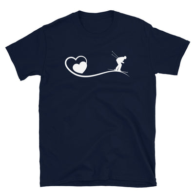 Herz 1 Und Skifahren - T-Shirt (Unisex) klettern ski Navy