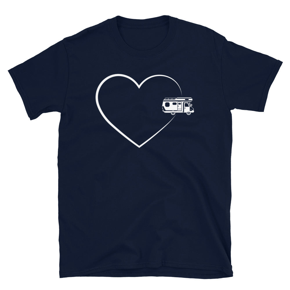 Herz 2 Und Camping - T-Shirt (Unisex) camping Navy