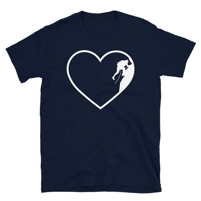 Herz 2 Und Klettern - T-Shirt (Unisex) klettern Navy