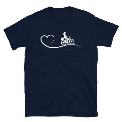Herz Und Radfahren - T-Shirt (Unisex) fahrrad Navy
