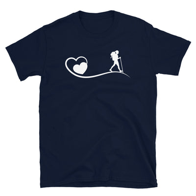 Herz Und Wandern - T-Shirt (Unisex) wandern Navy