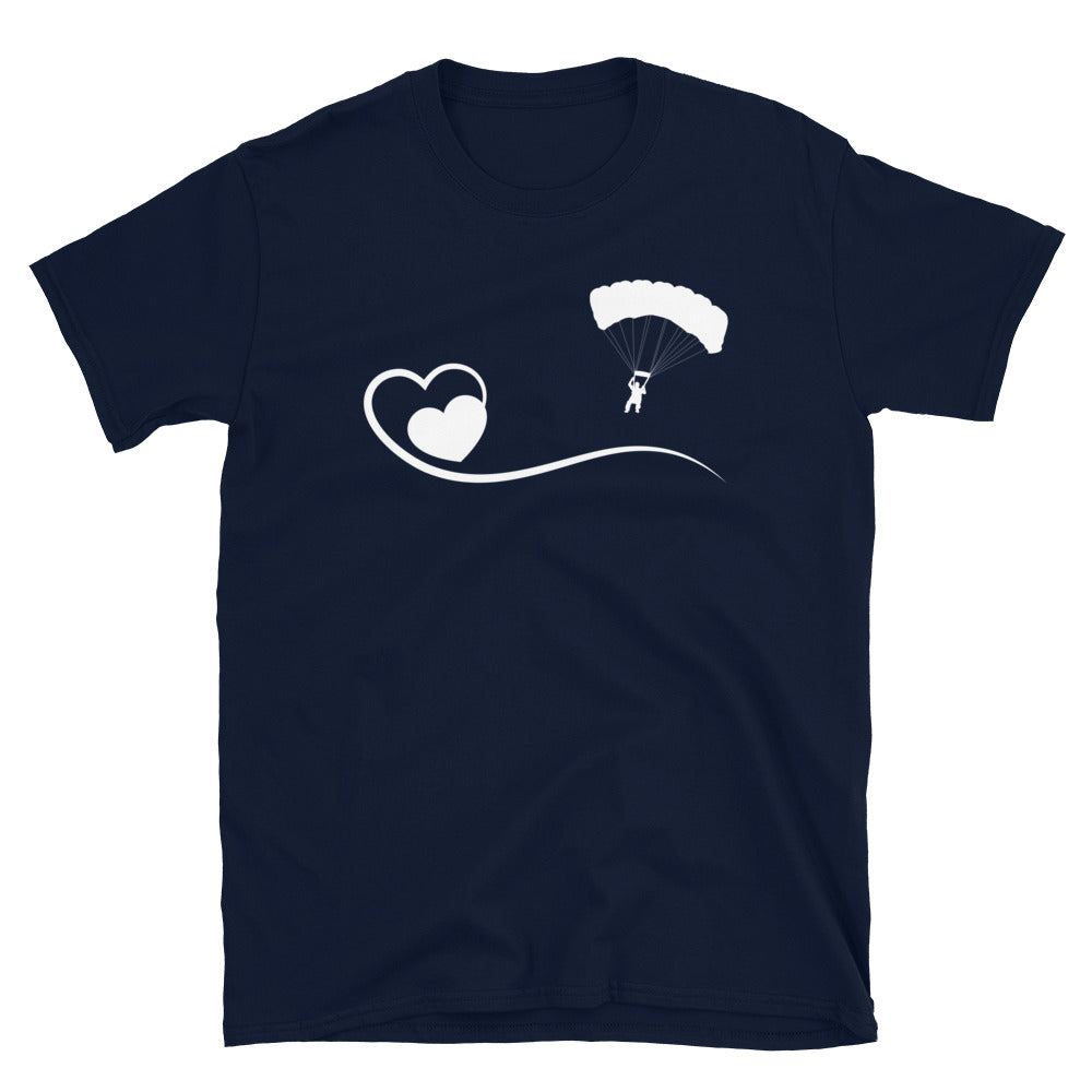 Herz Und Gleitschirmfliegen - T-Shirt (Unisex) berge Navy