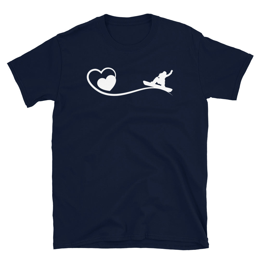 Herz Und Snowboarden - T-Shirt (Unisex) snowboarden Navy