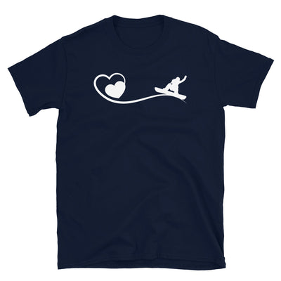 Herz Und Snowboarden - T-Shirt (Unisex) snowboarden Navy
