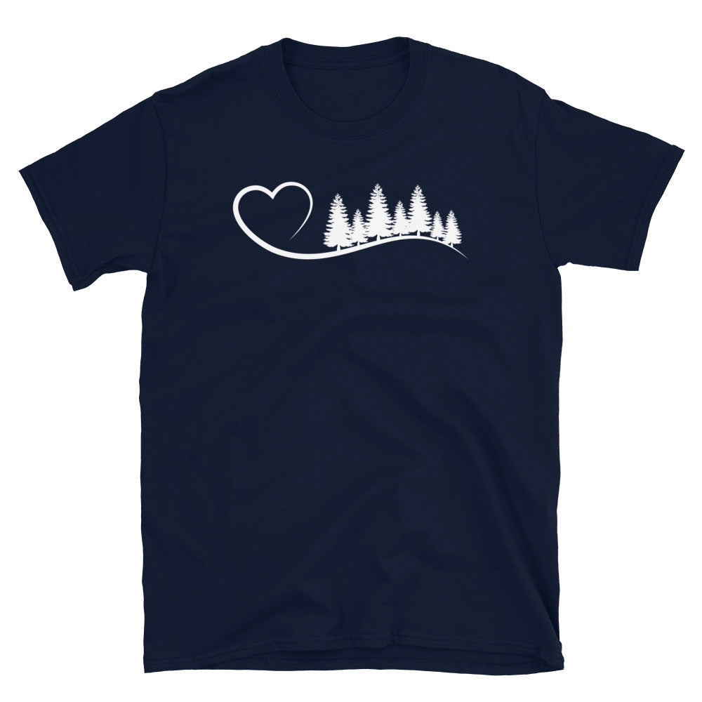 Herz Und Baum - T-Shirt (Unisex) camping Navy