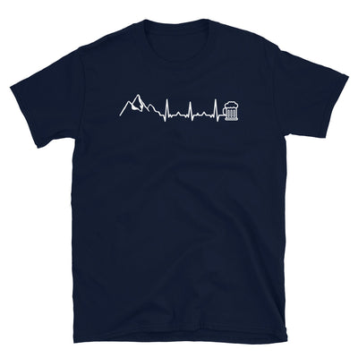 Herzschlag, Bier Und Berg - T-Shirt (Unisex) berge Navy
