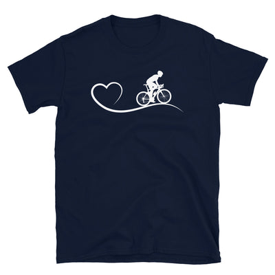 Herz Und Radfahrer - T-Shirt (Unisex) fahrrad Navy
