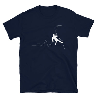Herzschlag Bergsteiger - T-Shirt (Unisex) klettern Navy