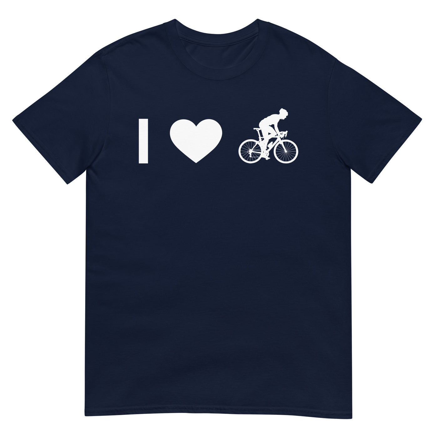 Herz And Mann Beim Radfahren - T-Shirt (Unisex) fahrrad xxx yyy zzz Navy