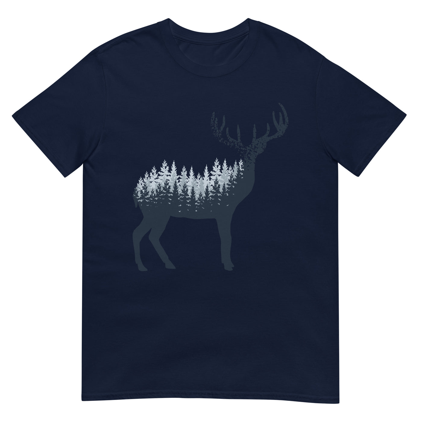Hirsch Abstrakt - T-Shirt (Unisex) camping wandern xxx yyy zzz Navy