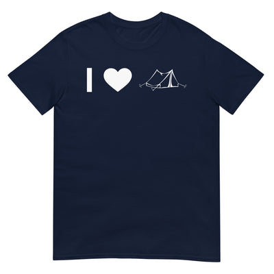 Herz Und Campingzelt - T-Shirt (Unisex) camping xxx yyy zzz Navy