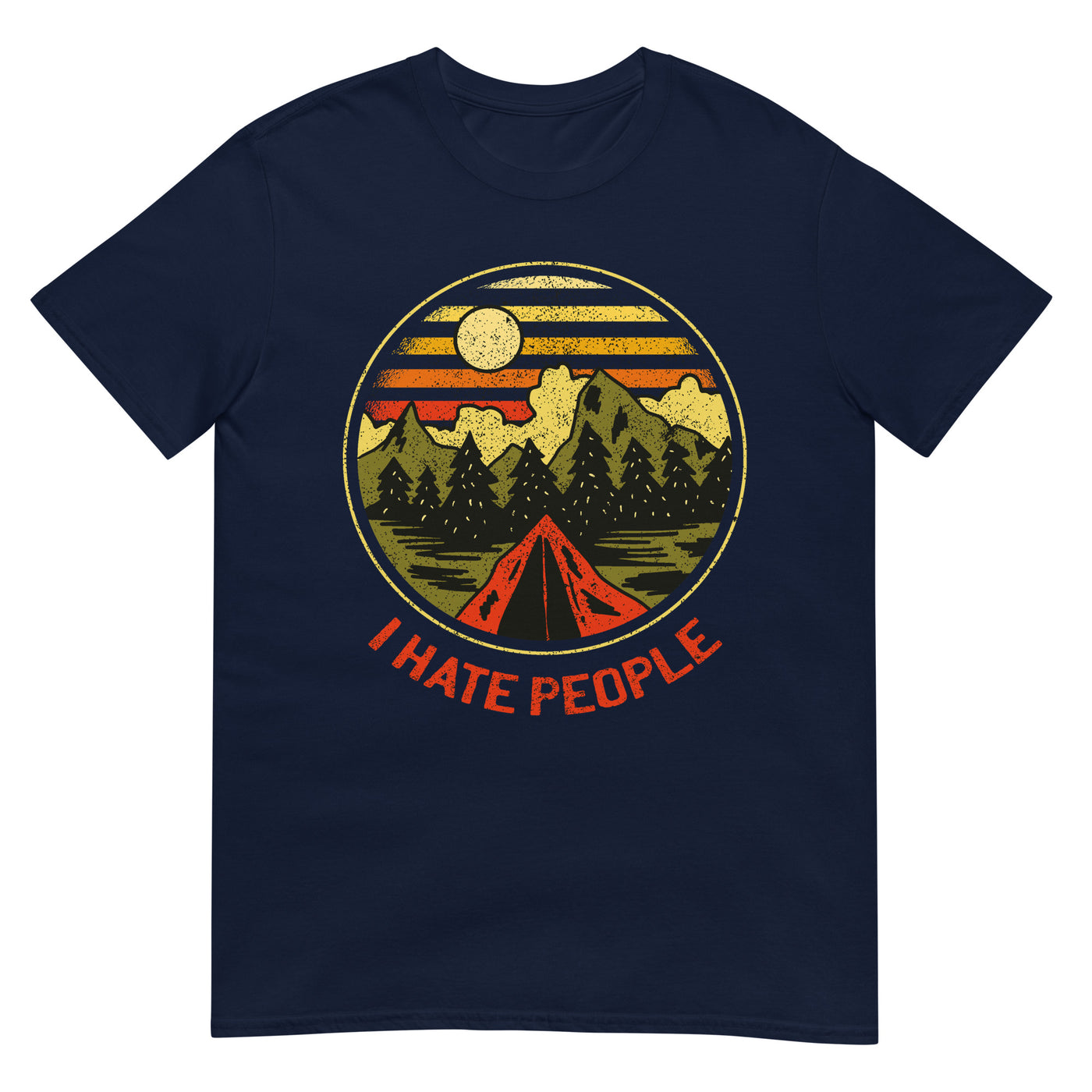 Ich Hasse Menschen - T-Shirt (Unisex) camping xxx yyy zzz Navy