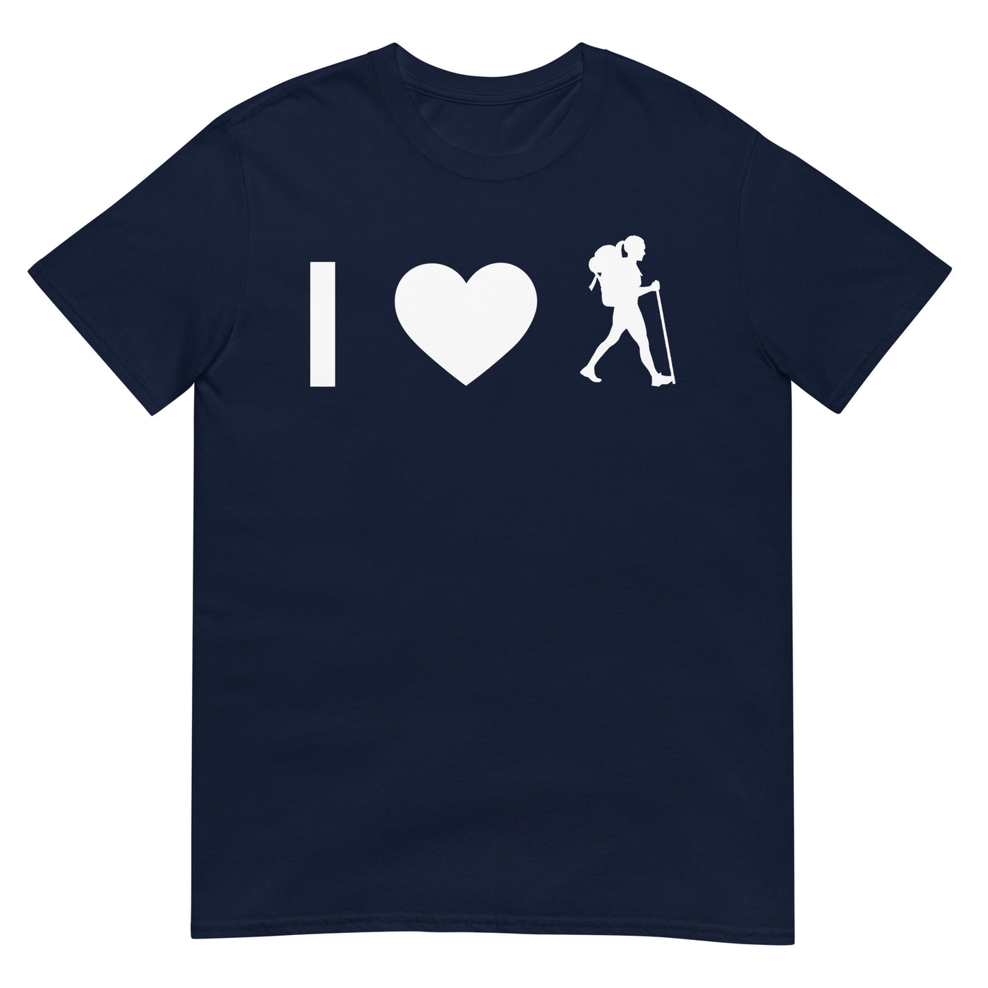 Ich Herz Und Weibliches Wandern - T-Shirt (Unisex) wandern xxx yyy zzz Navy