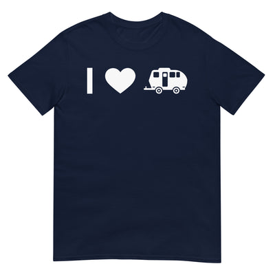 Herz Und Wohnwagen - T-Shirt (Unisex) camping xxx yyy zzz Navy