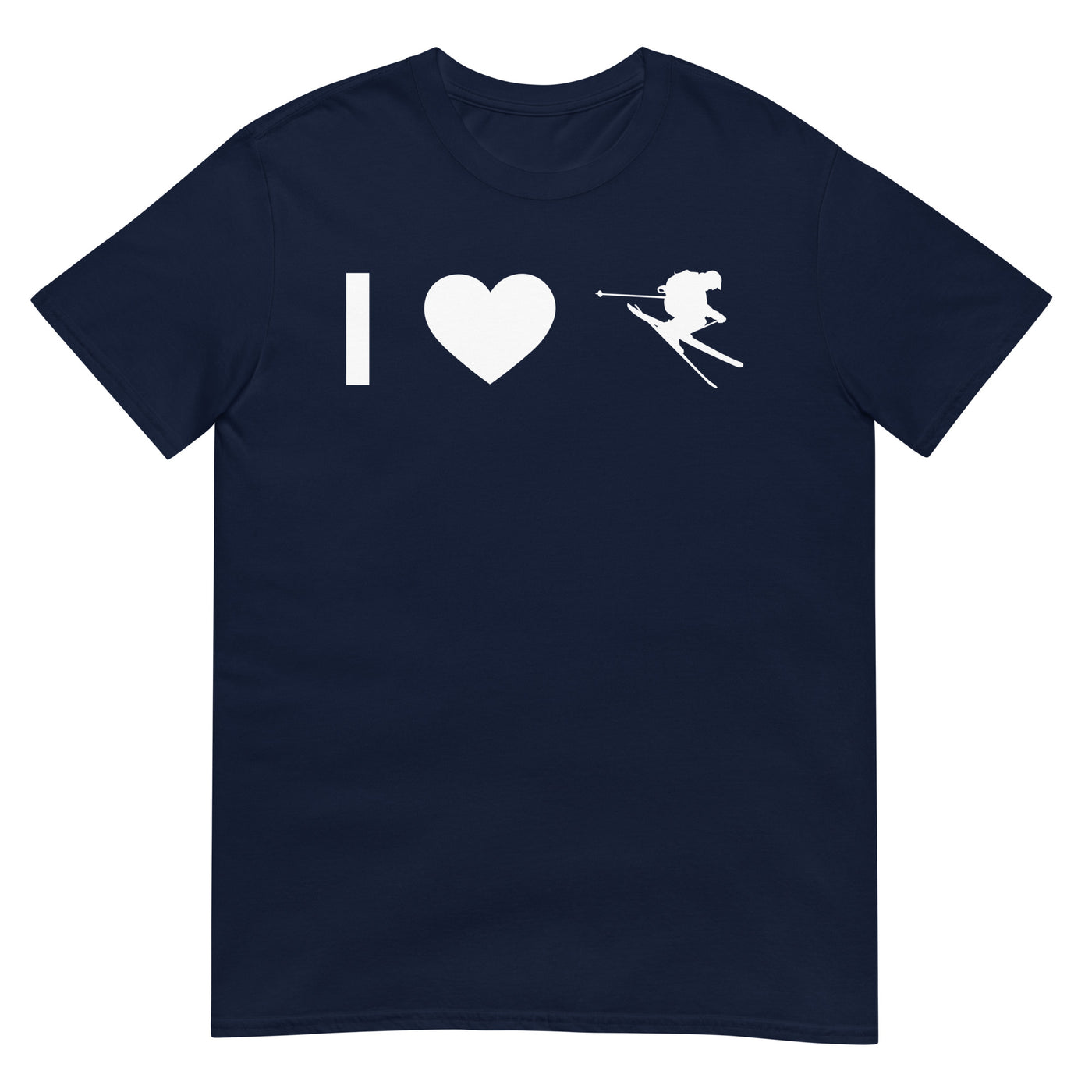 Herz And Mann Skifahren - T-Shirt (Unisex) klettern ski xxx yyy zzz Navy