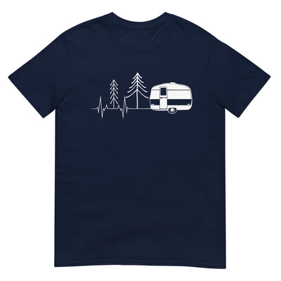 Herzschlag Wohnwagen - T-Shirt (Unisex) camping xxx yyy zzz Navy