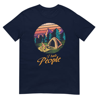 Ich Hasse Menschen - T-Shirt (Unisex) camping xxx yyy zzz Navy