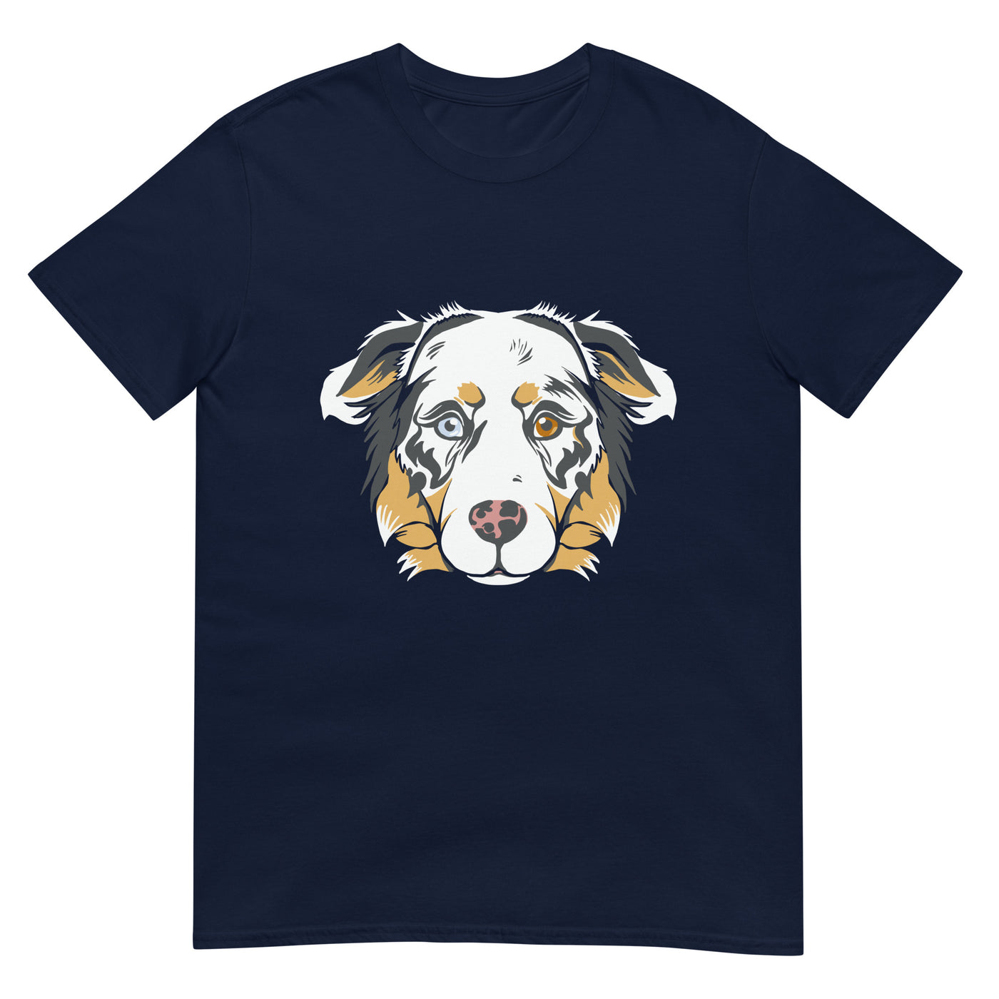 Australischer Schäferhund mit unterschiedlichen Augenfarben - Herren T-Shirt Other_Niches xxx yyy zzz Navy