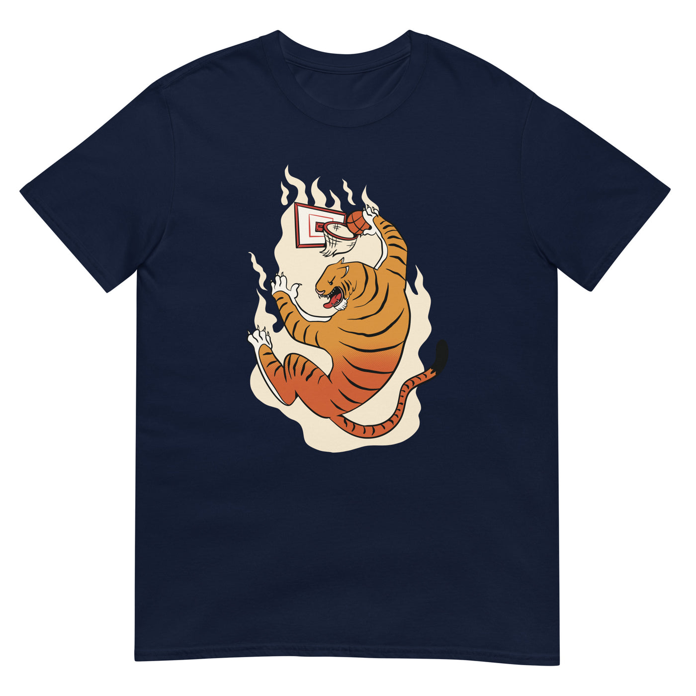 Basketball spielender Tiger - Japanische Malerei - Herren T-Shirt Other_Niches xxx yyy zzz Navy