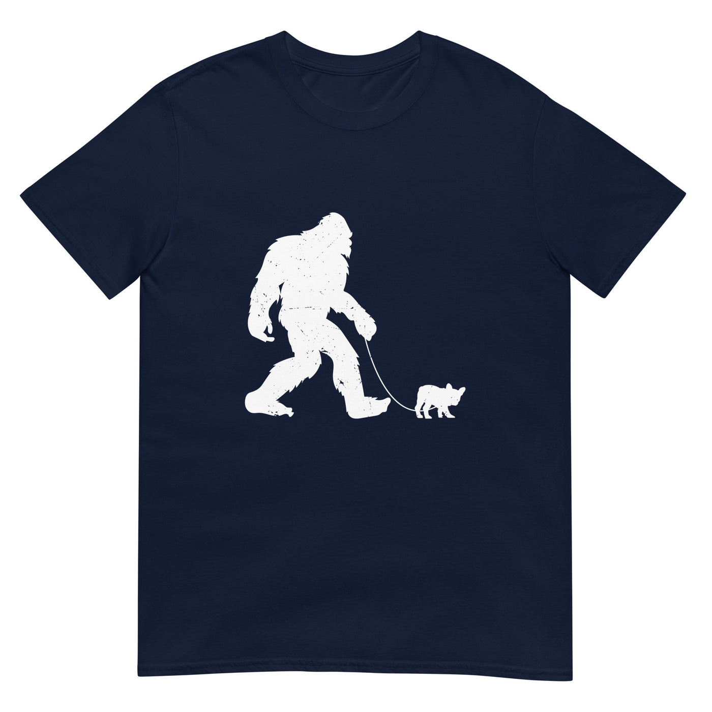 Bigfoot geht mit Französischer Bulldogge - Herren T-Shirt Other_Niches xxx yyy zzz Navy