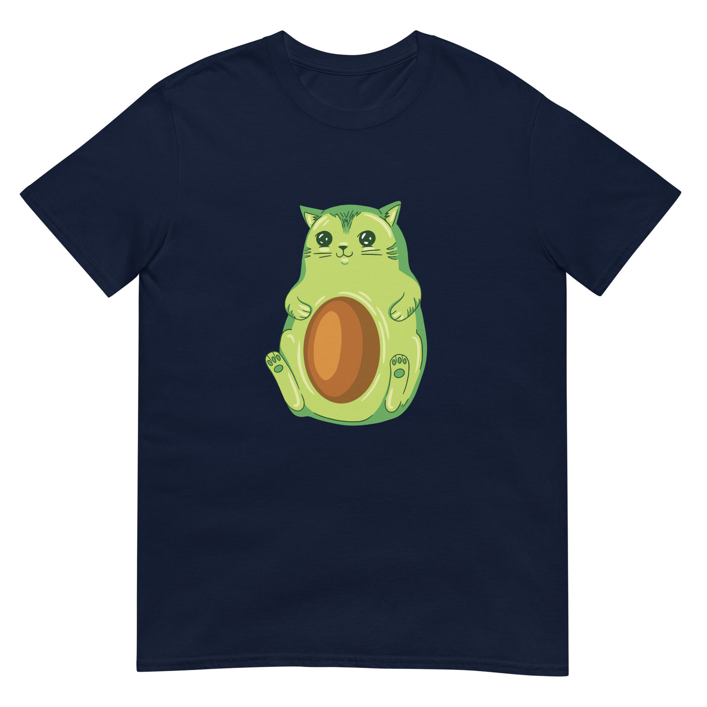 Avocado-förmige Cartoon-Katze - Herren T-Shirt Other_Niches xxx yyy zzz Navy