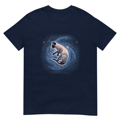Katze im Galaxie-Universum - Herren T-Shirt Other_Niches xxx yyy zzz Navy