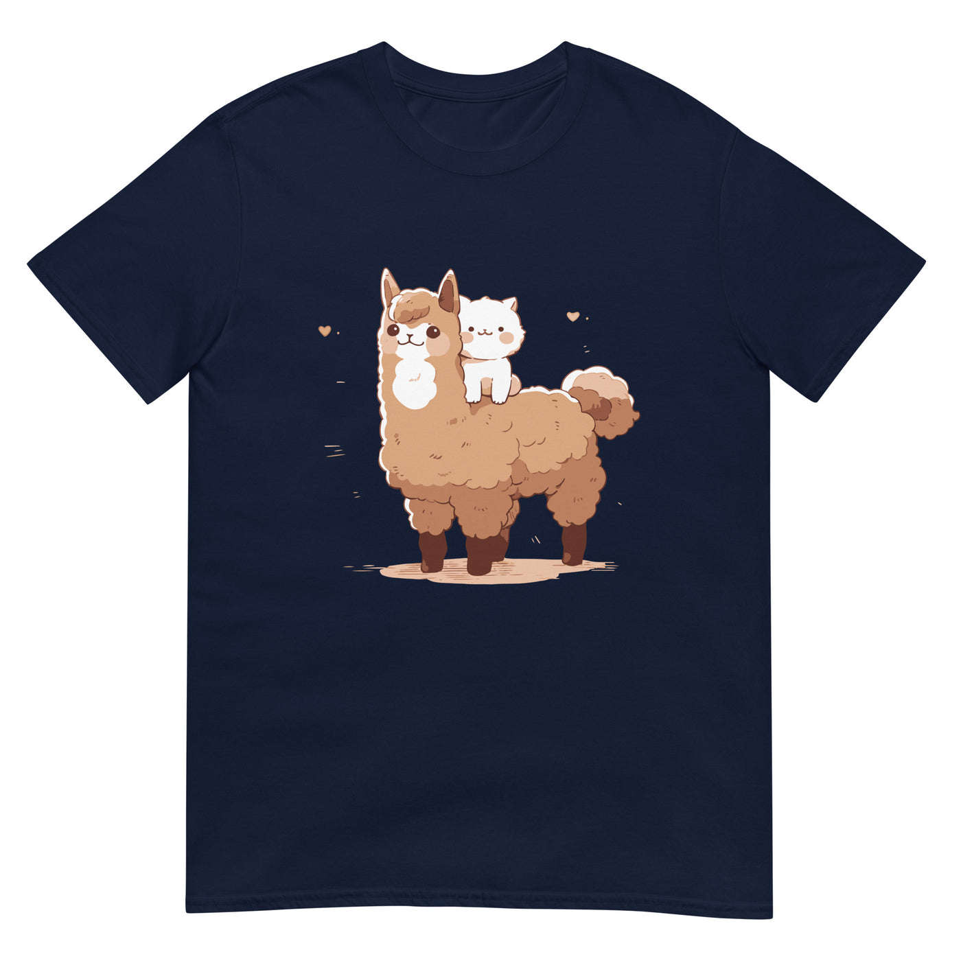 Katze reitet auf dem Rücken eines freundlichen Lamas - Cartoon - Herren T-Shirt Other_Niches xxx yyy zzz Navy
