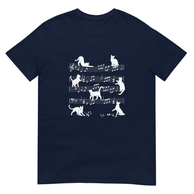 Katzen und Notenlinien - Herren T-Shirt Other_Niches xxx yyy zzz Navy