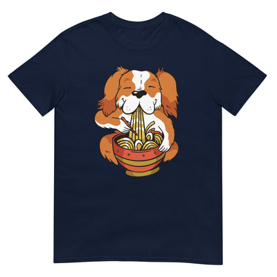 Cavalier Hund isst Ramen - Herren T-Shirt Other_Niches xxx yyy zzz Navy
