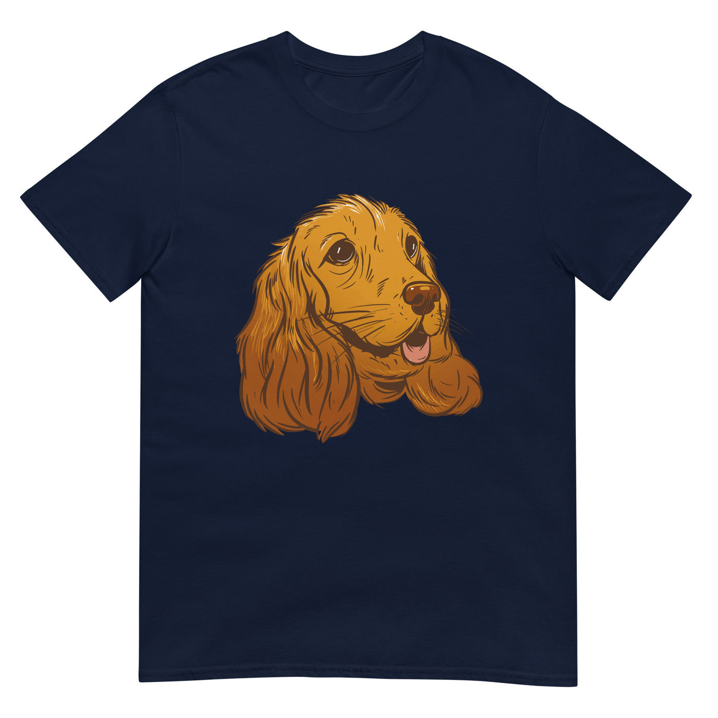 Cocker Spaniel Hundegesichtsporträt - Herren T-Shirt Other_Niches xxx yyy zzz Navy