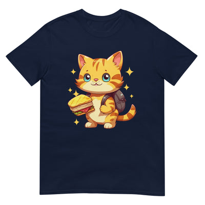 Katze isst Sandwich und sieht süß und wunderschön aus - Herren T-Shirt Other_Niches xxx yyy zzz Navy