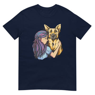 Hund und Mädchen - Dramatisch - Herren T-Shirt Other_Niches xxx yyy zzz Navy
