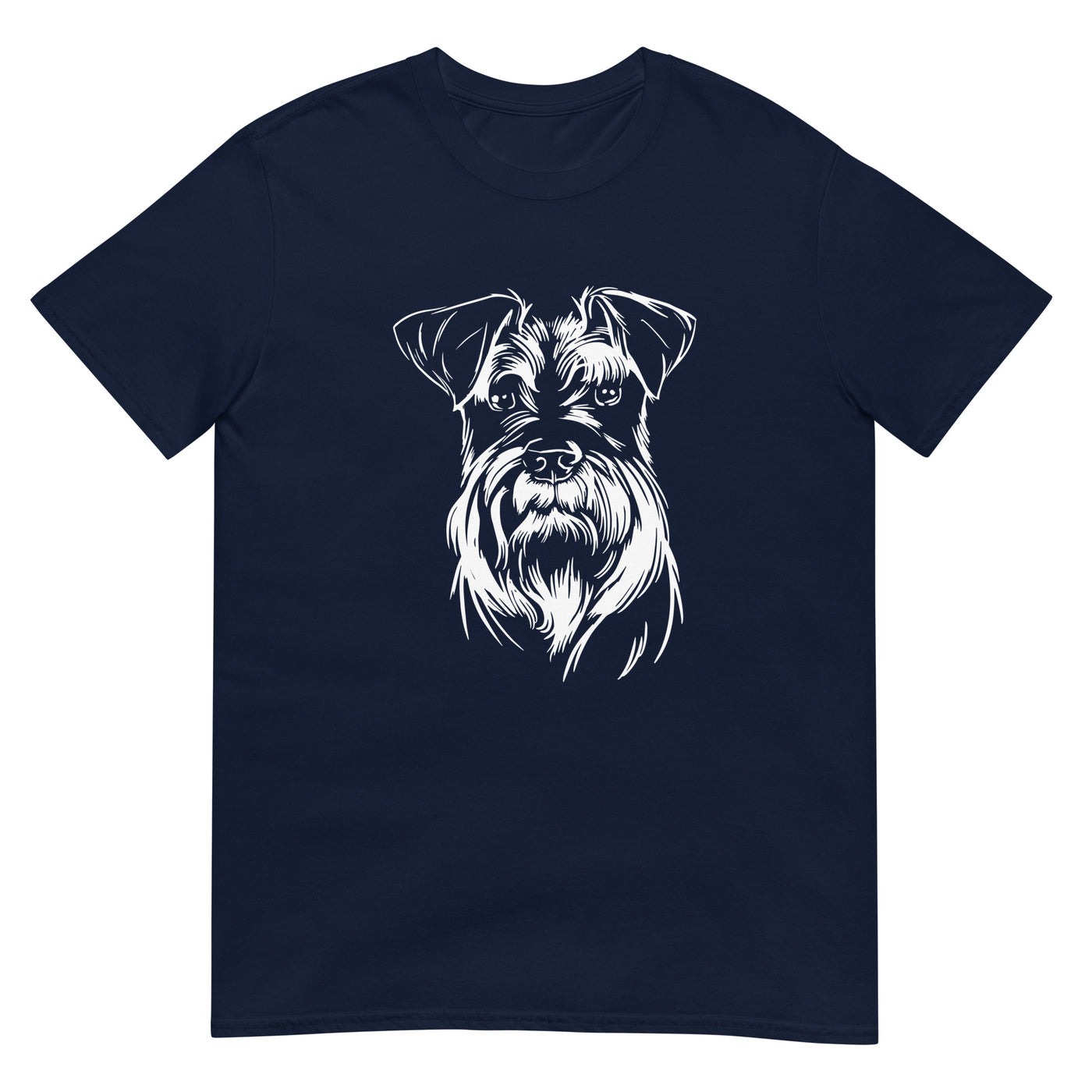 Hund monochromes Gesichtsporträt - Herren T-Shirt Other_Niches xxx yyy zzz Navy
