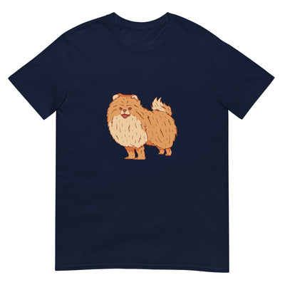 Flauschiger stehender Pomeranian - Herren T-Shirt Other_Niches xxx yyy zzz Navy
