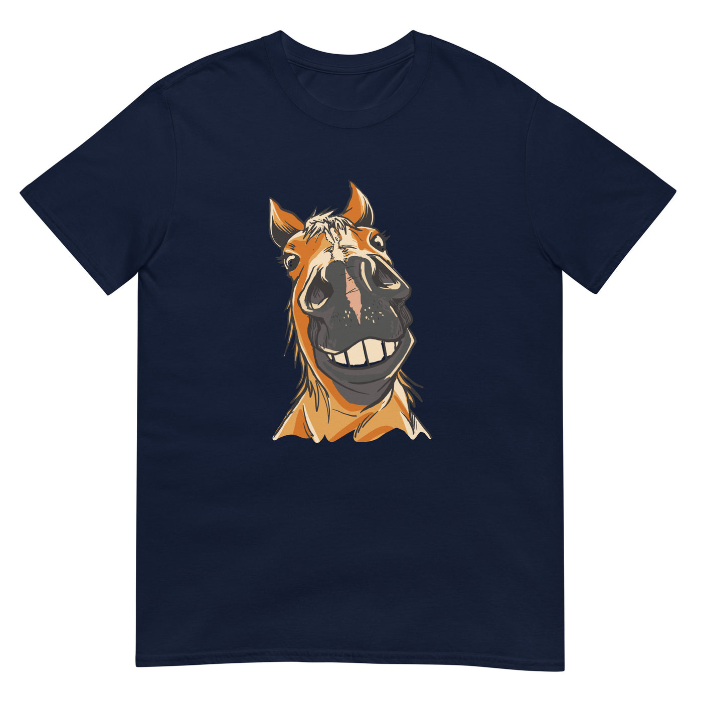 Pferd - Gesichtsporträt - Lustiger Blick - Herren T-Shirt Other_Niches xxx yyy zzz Navy