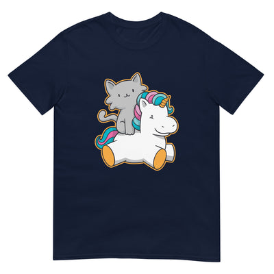 Kätzchen reitet auf einem magischen Regenbogeneinhorn - Herren T-Shirt Other_Niches xxx yyy zzz Navy