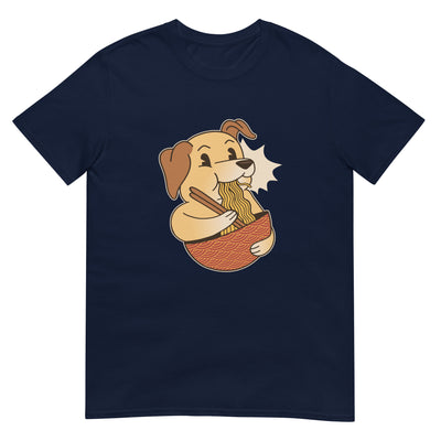 Labrador Hund isst Ramen - Cartoon - Herren T-Shirt Other_Niches xxx yyy zzz Navy