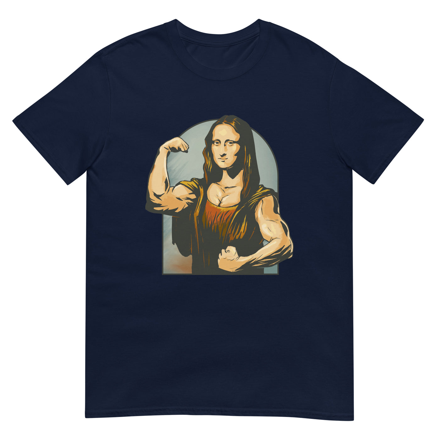 Mona Lisa mit Muskeln - Bodybuilding Fitness - Herren T-Shirt Other_Niches xxx yyy zzz Navy