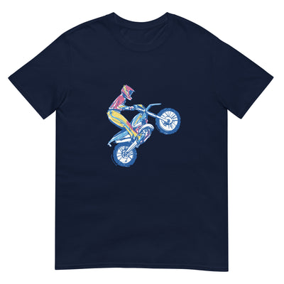 Motocross-Bike beim Wheelie - Herren T-Shirt Other_Niches xxx yyy zzz Navy