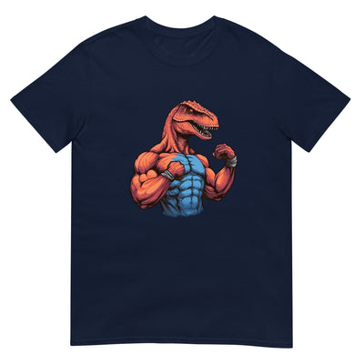 Muskulärer Velociraptor Dinosaurier bereit zum Kampf - Herren T-Shirt Other_Niches xxx yyy zzz Navy