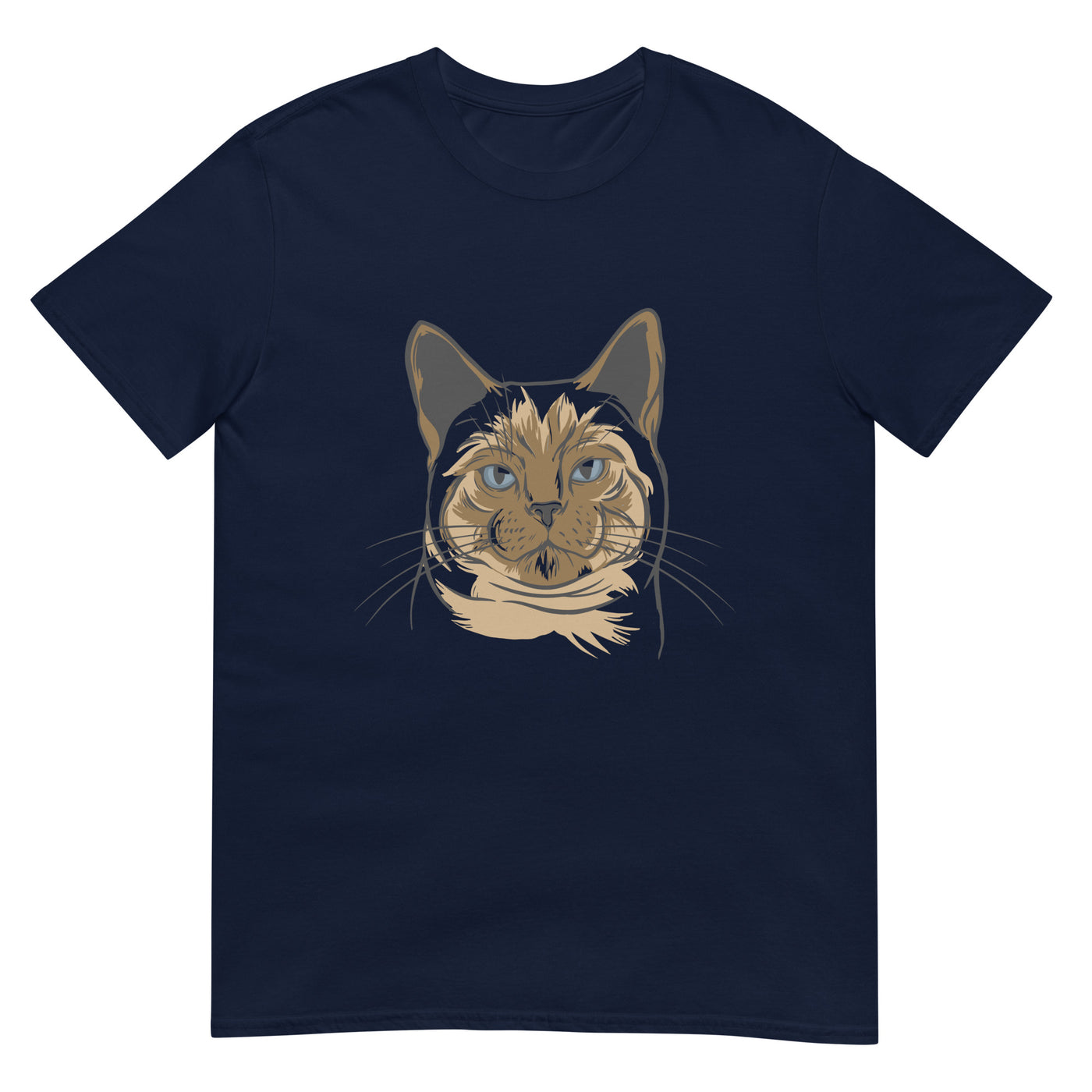 Porträt einer Katze mit einem Lächeln - Herren T-Shirt Other_Niches xxx yyy zzz Navy