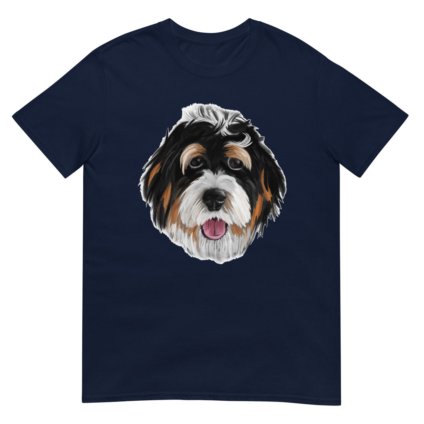 Realistisches Hundegesicht eines süßen und alten Hundes - Herren T-Shirt Other_Niches xxx yyy zzz Navy