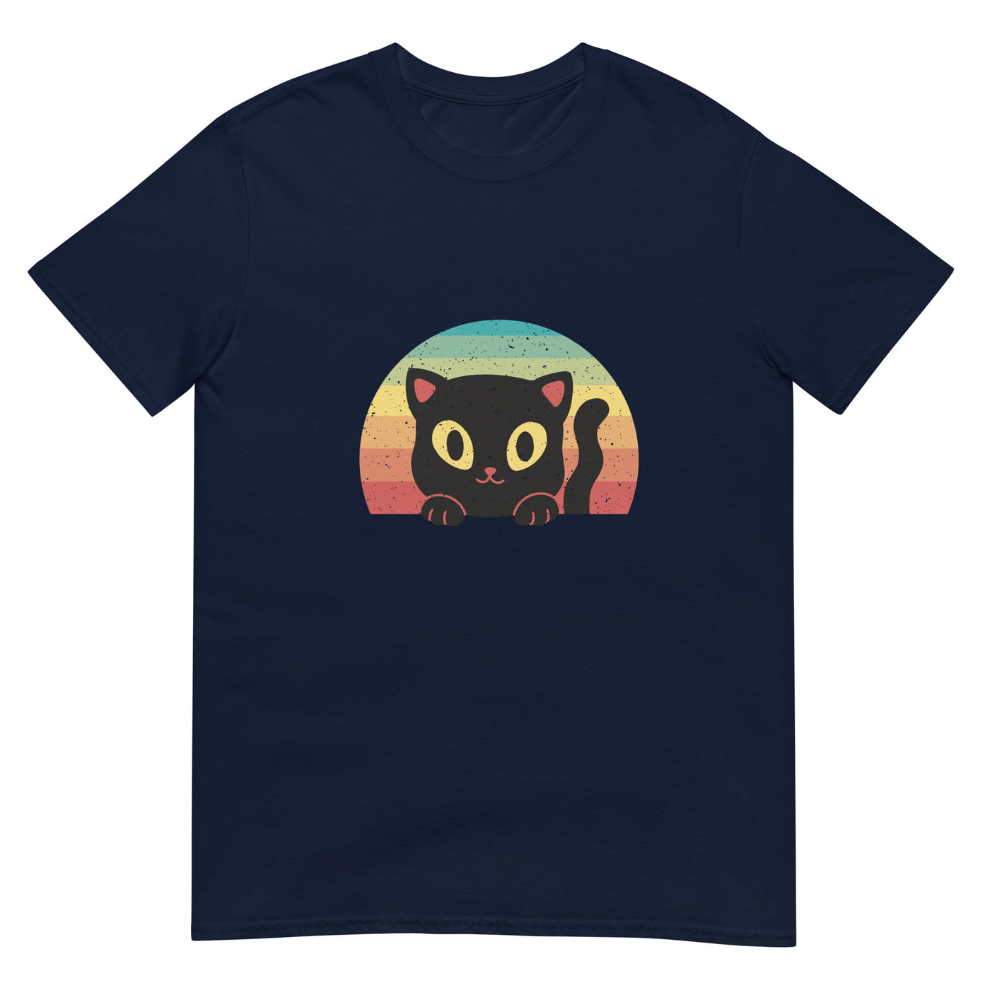 Retro mit Sonne und Katze - Herren T-Shirt Other_Niches xxx yyy zzz Navy